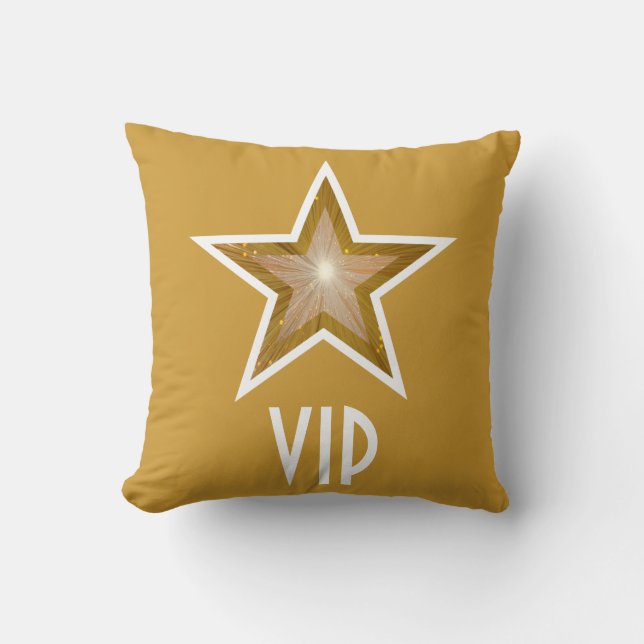 "Gold Star" 'VIP' werfen Kissengold Kissen (Vorderseite)