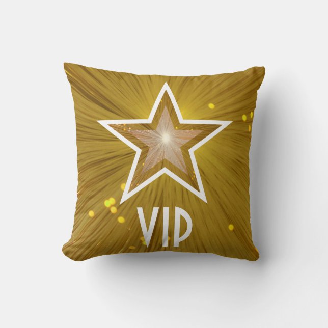 "Gold Star" "VIP"-Wurfkissenplatz Kissen (Vorderseite)