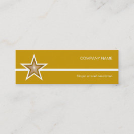 Gold-Star-Visitenkarte Gold dünn Mini Visitenkarte