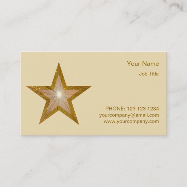 Gold Star Visitenkarten - Six Star Visitenkarte (Vorderseite)