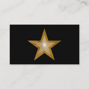 Gold Star Visitenkarten-Vorlage schwarz Visitenkarte