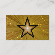 Gold Star Visitenkartenvorlage schwarz