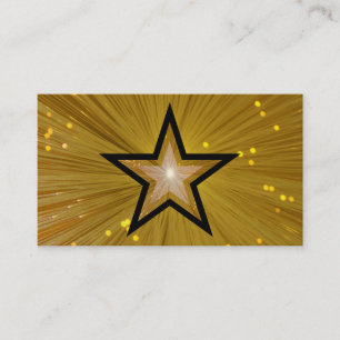 Gold Star Visitenkartenvorlage schwarz Visitenkarte