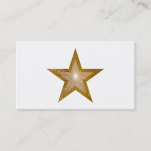 Gold Star Visitenkartenvorlage weiß Visitenkarte