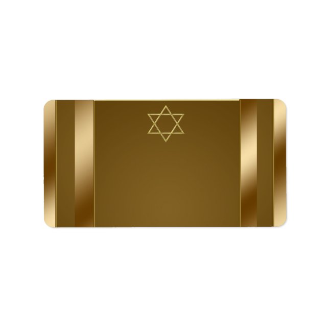 Gold Star von David Address Labels Adressaufkleber (Vorne)