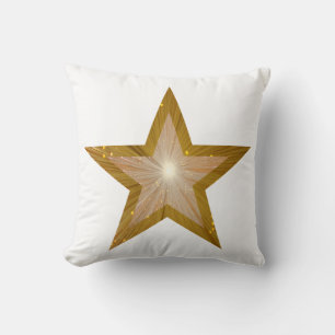 "Gold" Star White 'Text' Wurfkissenplatz Kissen