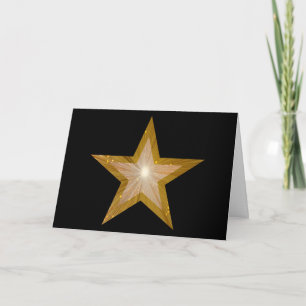 Gold Star zwei Töne "Frohe Weihnachten" Karte schw