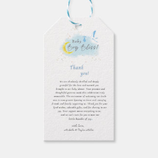 Gold Starlit Baby Boy Bliss Stork Sonderlieferung Geschenkanhänger