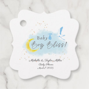 Gold Starlit Baby Boy Bliss Stork Sonderlieferung Geschenkanhänger
