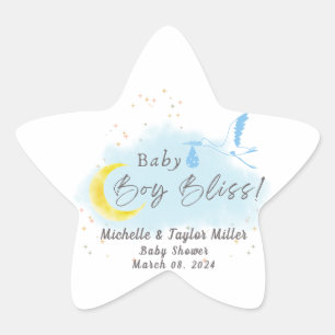 Gold Starlit Baby Boy Bliss Stork Sonderlieferung Stern-Aufkleber