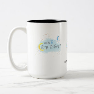 Gold Starlit Baby Boy Bliss Stork Sonderlieferung Zweifarbige Tasse
