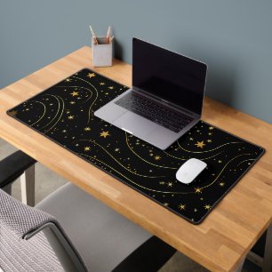 Gold Starry Night Celestial Desk Mat Schreibtischunterlage