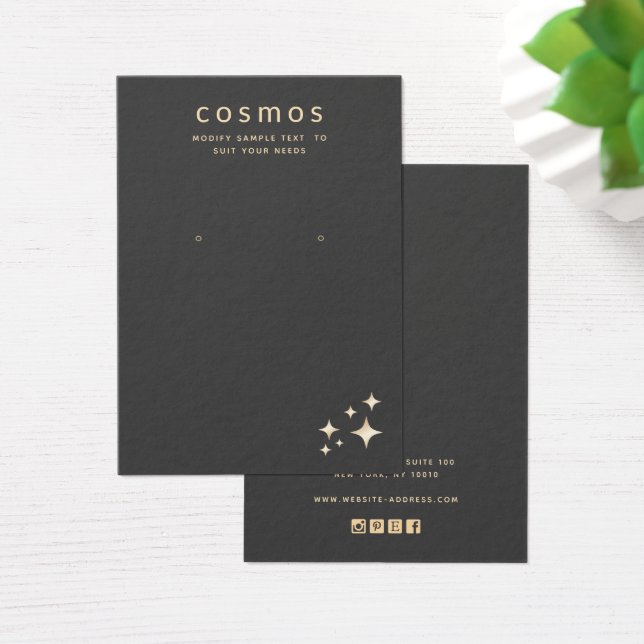 Gold Stars Astrologie Ajouter Logo Eroing Carte d' (Bureau)
