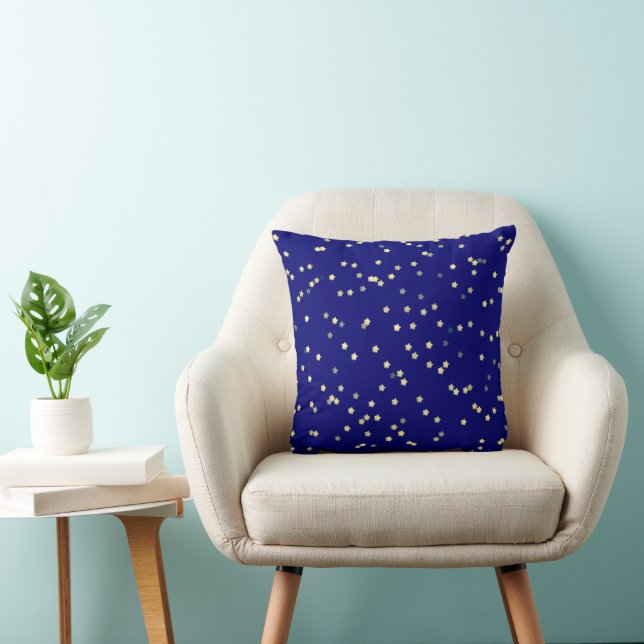 Gold Stars auf blau Kissen (Stuhl )
