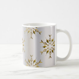 Gold Stars auf Silber Weihnachten Kaffeetasse