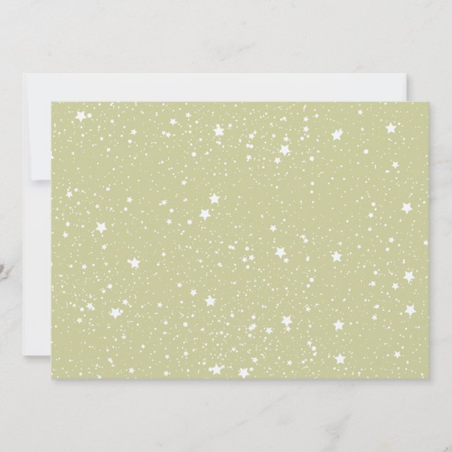 Gold Stars Babydusche Einladung (Vorderseite)