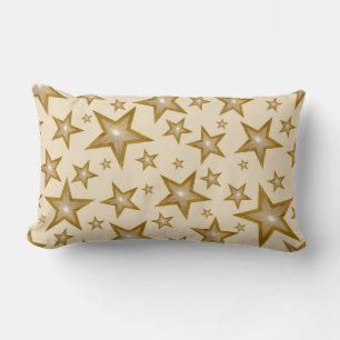 "Gold" Stars bedruckt werfen Kissen Lumbalcreme