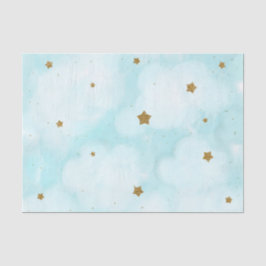 Gold Stars & Blue Sky Clouds Baby Dusche Party Seidenpapier