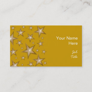 Gold Stars Business Card Gold Visitenkarte