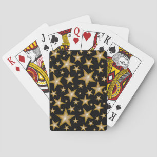 Gold Stars Cartes à jouer Black