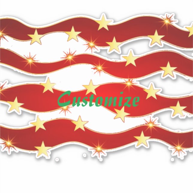 Gold Stars Christmas Sky Thunder_Cove Aufkleber (Vorderseite)
