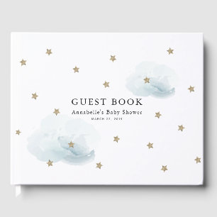 Gold Stars & Clouds Baby shower Livre d'or