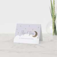 Gold Stars & Crecsent Moon Lavender Baby Dusche