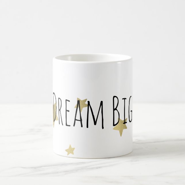 Gold Stars Dream Große Personalisierte Kaffeetasse (Mittel)