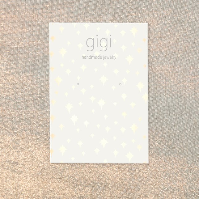 Gold Stars Earring Juwelier Display Holder Visitenkarte (Von Creator hochgeladen)