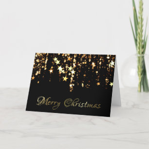 Gold Stars Frohe Weihnachtskarte Feiertagskarte