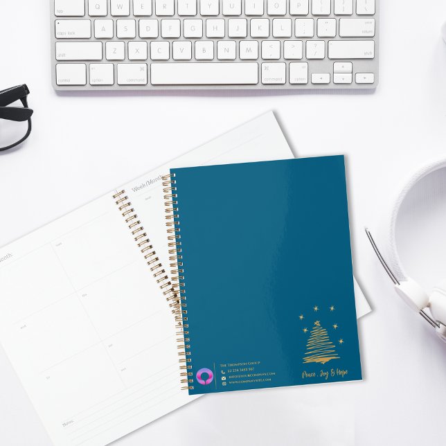 Gold Stars Holiday Design mit Company Branding Planer (Gold Stars Holiday Design with Company Branding Planner)