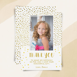 Gold Stars Imitate Glitzer Geburtstag Kinder Foto Dankeskarte