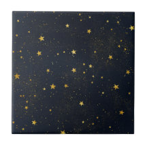 Gold Stars in der nächtlichen Luft