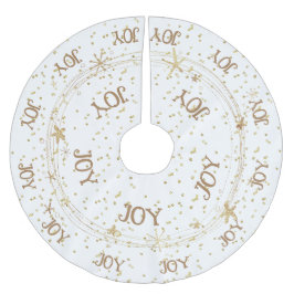 Gold Stars, JOY, Christmas, Polyester Weihnachtsbaumdecke
