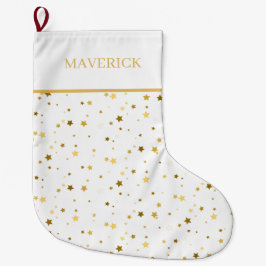 Gold Stars Keepsake Christmas  Großer Weihnachtsstrumpf