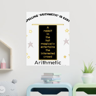 Gold Stars Magician Hat Rechtschreibung Arithmetik Foliendrucke