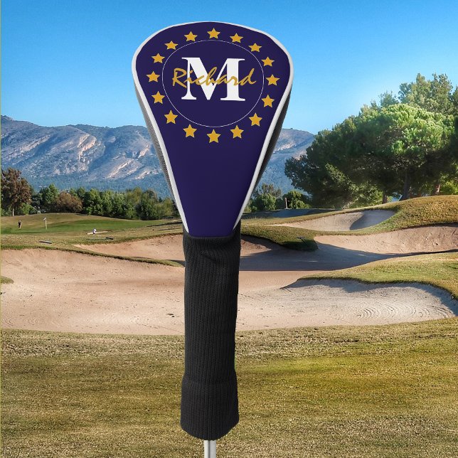 Gold Stars Monogram Golf Headcover (Von Creator hochgeladen)