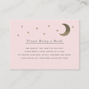 Gold Stars & Moon Pink Bitte bringen Sie eine Rese Begleitkarte