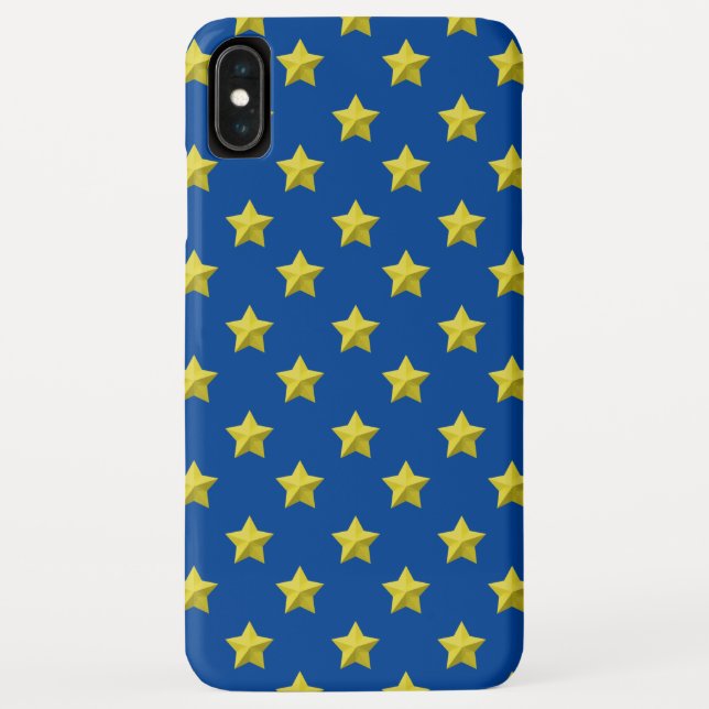 Gold Stars Muster Case-Mate iPhone Hülle (Rückseite)