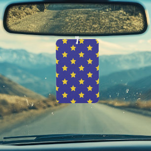 Gold Stars Muster, Navy Blue, Exklusiv Autolufterfrischer