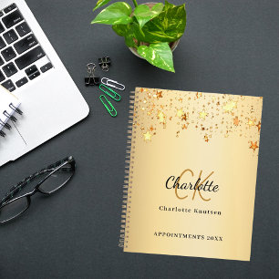 Gold Stars Name Monogramm 2026 Planer