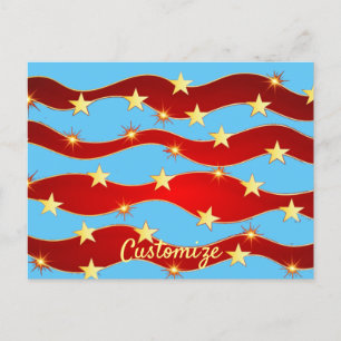 Gold Stars Patriotic Sky Thunder_Cove Postkarte