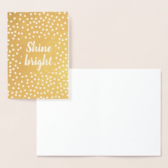 Gold Stars Shine Bright Folienkarte (Anzeige)