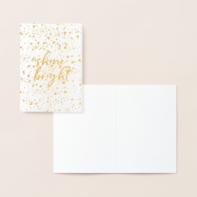 Gold Stars Shine Bright Folienkarte (Anzeige)