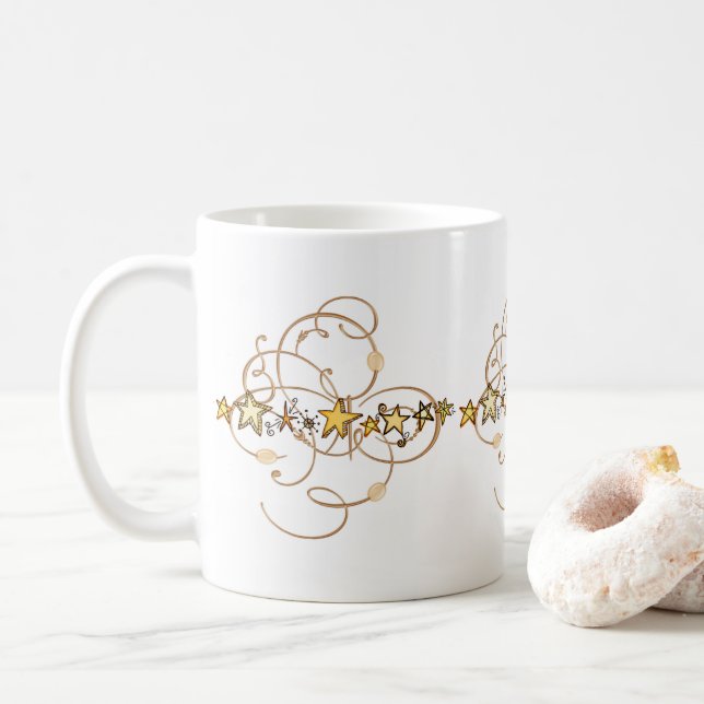 Gold Stars Tasse (Mit Donut)