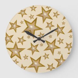 "Gold" Stars Uhr rund um die Uhr