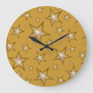"Gold" Stars Uhr rund um Gold