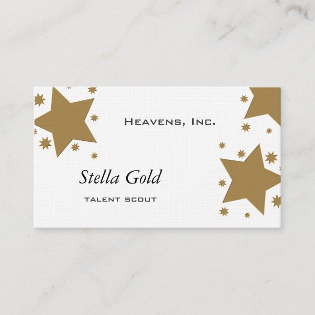 Gold Stars Visitenkarte (Vorderseite)