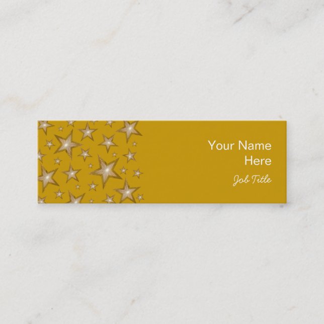 Gold Stars Visitenkarte Seite Gold dünn (Vorderseite)