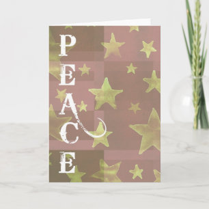 Gold Stars Weihnachtsfrieden Feiertagskarte